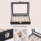 24-Grid Jewelry Box with Clear Lid – Velvet Jewelry Organizer, Ring & Earring Holder for Drawers, Display Case for Women & Girls (Beige)